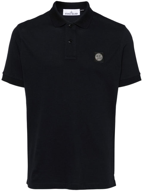 Stone Island Logo cotton polo shirt