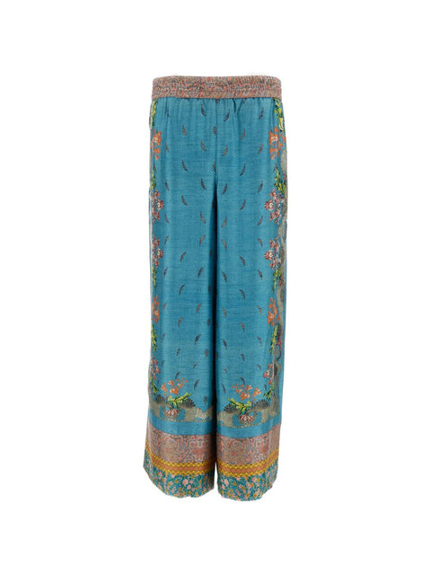 Pierre Louis Mascia Printed silk trousers