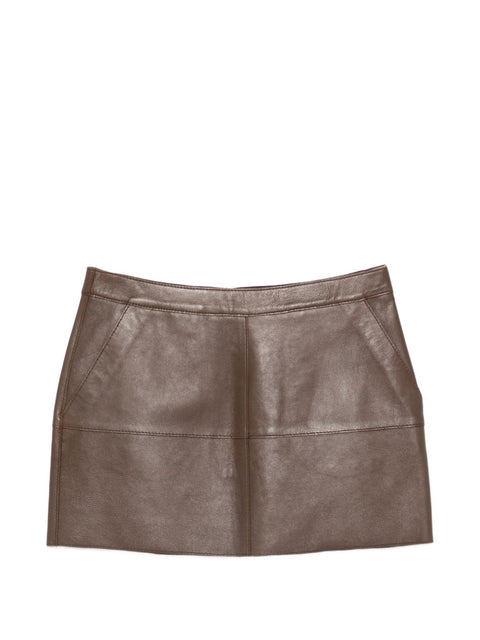 Parosh P.A.R.O.S.H. Leather mini skirt