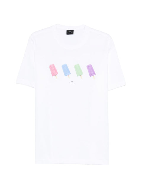 Paul Smith Printed cotton t-shirt