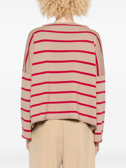 Beyou Cashmere and cotton striped sweater