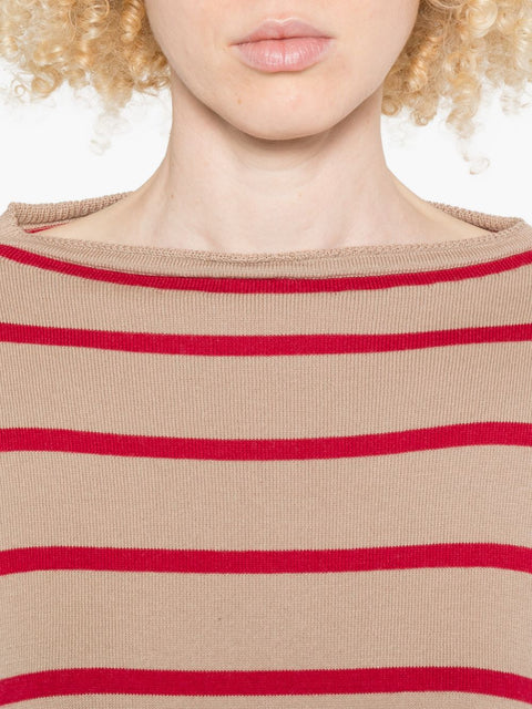 Beyou Cashmere and cotton striped sweater