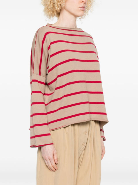 Beyou Cashmere and cotton striped sweater