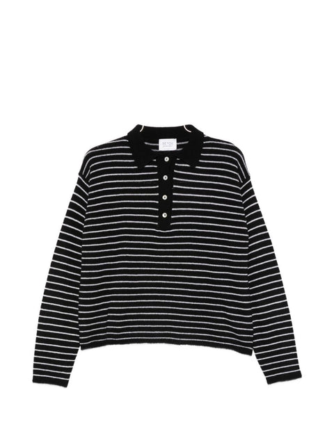 Beyou Cashmere striped polo shirt
