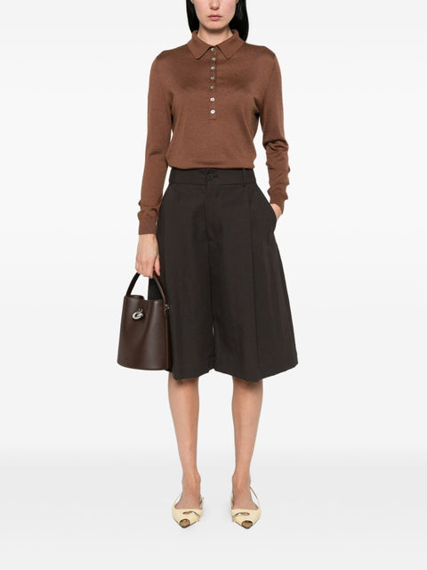 Beyou Cashmere and silk polo sweater