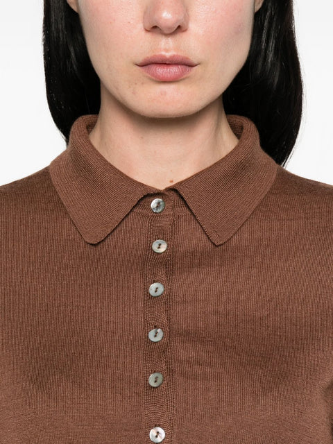 Beyou Cashmere and silk polo sweater