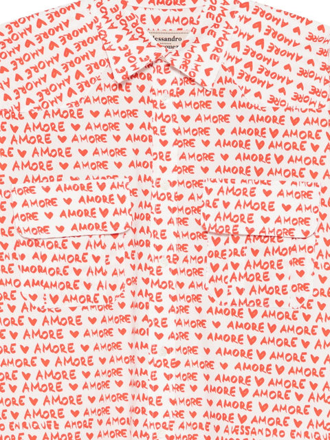 Alessandro Enriquez Printed cotton shirt