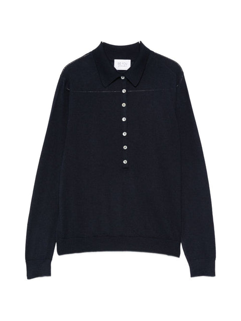 Beyou Cashmere and silk polo sweater