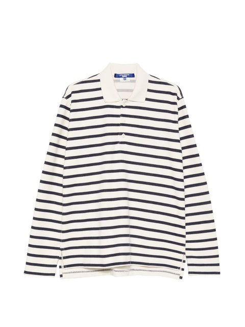Junya Watanabe Striped cotton polo shirt
