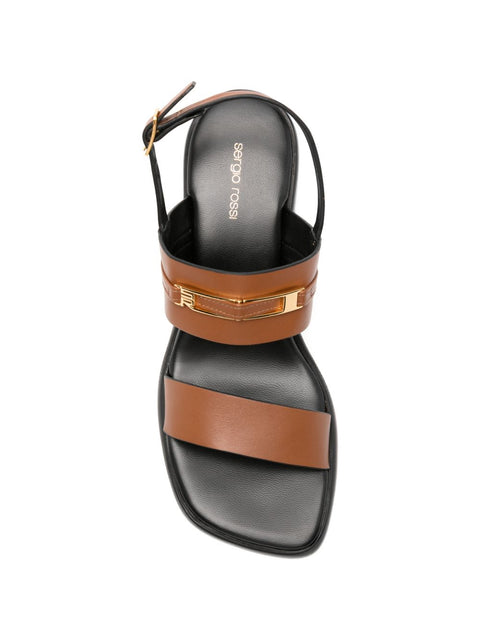 Sergio Rossi Leather heel sandals