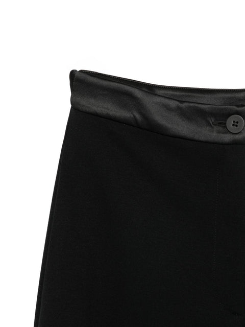 Emporio Armani Satin-Finish Tapered Trousers