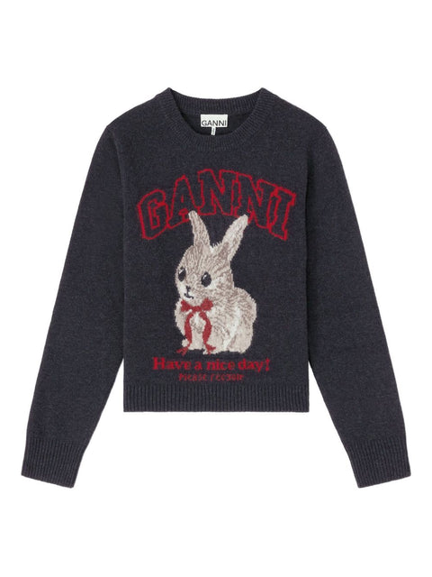 GANNI Sweaters BLACK