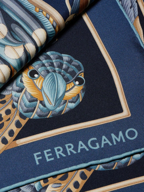 Ferragamo Scarfs NAVY