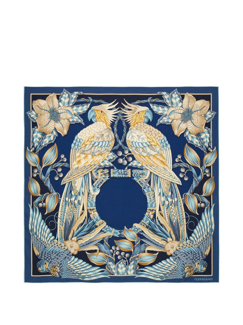 Ferragamo Scarfs NAVY