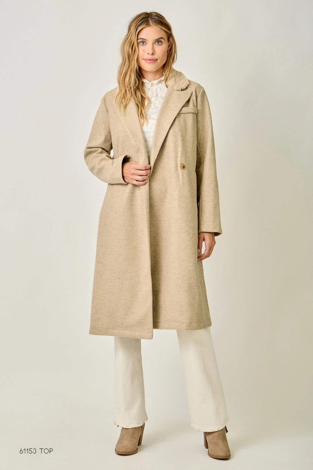 Fur Collar Long Coat