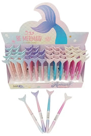 48-Piece Mermaid Tail Shimmer Ball Point Pen-Elaa-Urbanheer