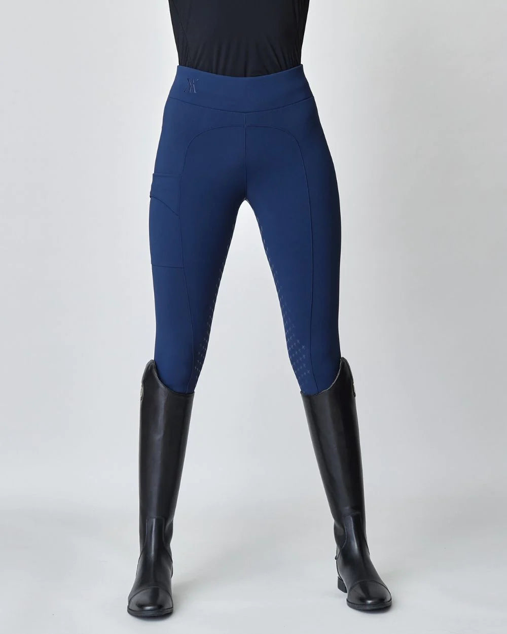 Compression Pull-On Riding Breeches Navy-Breeches-Yagya-Navy-XXS-Urbanheer