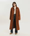1989 STUDIO Brown corduroy leather Mackintosh coat