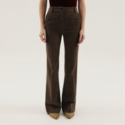 1989 STUDIO Brown striped flared pants