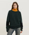 1989 STUDIO Green and yellow turtleneck sweater