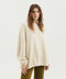 1989 STUDIO White ribbed sweater with slits