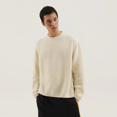1989 STUDIO White ribbed sweater with slits