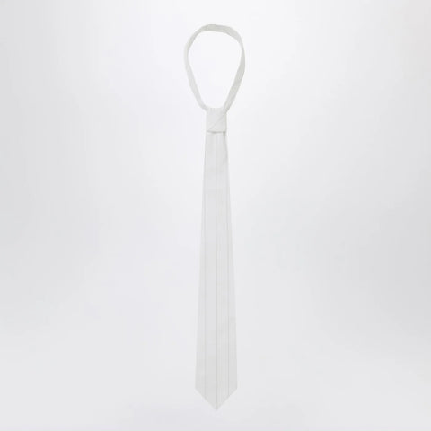 1989 STUDIO White striped tie