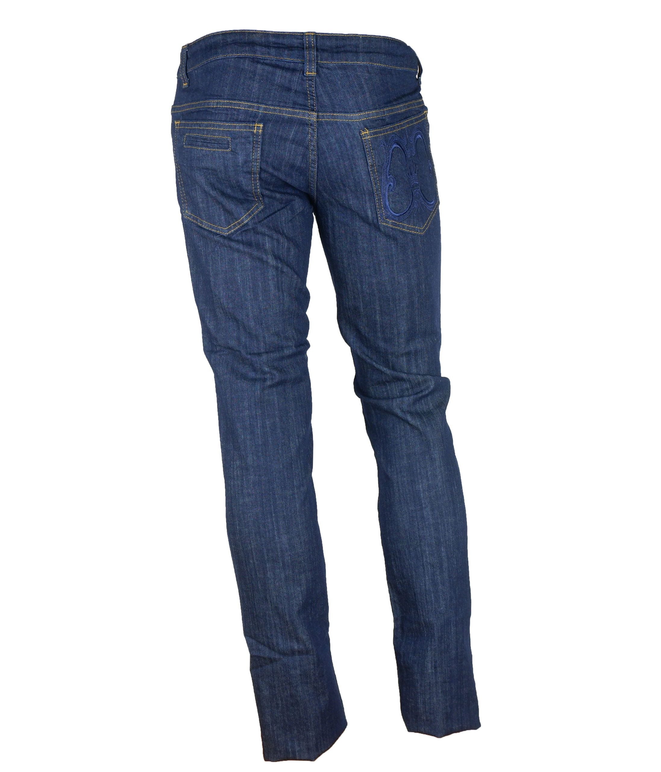 Cavalli Class Elegant Dark Blue Denim Essentials-Cavalli Class-IT48 | M-Urbanheer