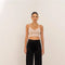Wide Velvet Flowing Trousers with Double-Button Fastening