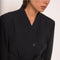 Diana Belted Double-Breasted Jacket with No Lapels