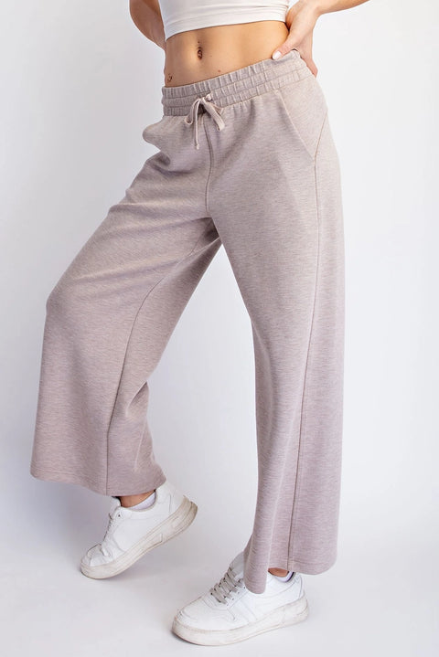 Modal Scuba Cropped Wide Pant