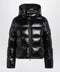 Moncler Niveole cropped down jacket in glossy nylon black