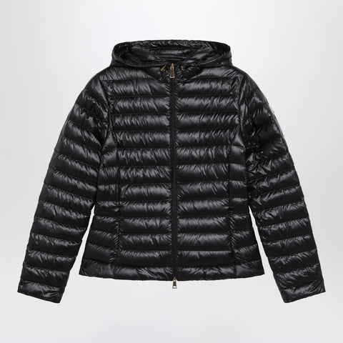 Moncler Igelhood down jacket in black longue saison