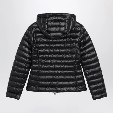 Moncler Igelhood down jacket in black longue saison