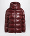 Moncler Dark red Maire down jacket in nylon laqué