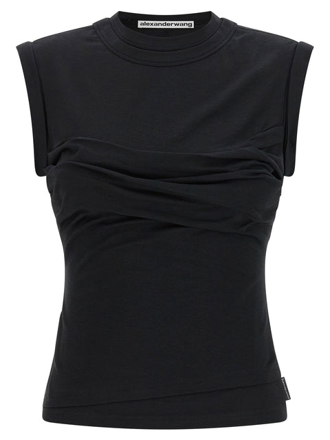 Alexander Wang Twisted Bust Layered Tank Top
