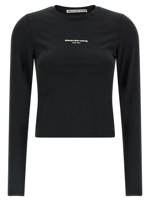 Alexander Wang Ls Tee W/logo Print T-shirt