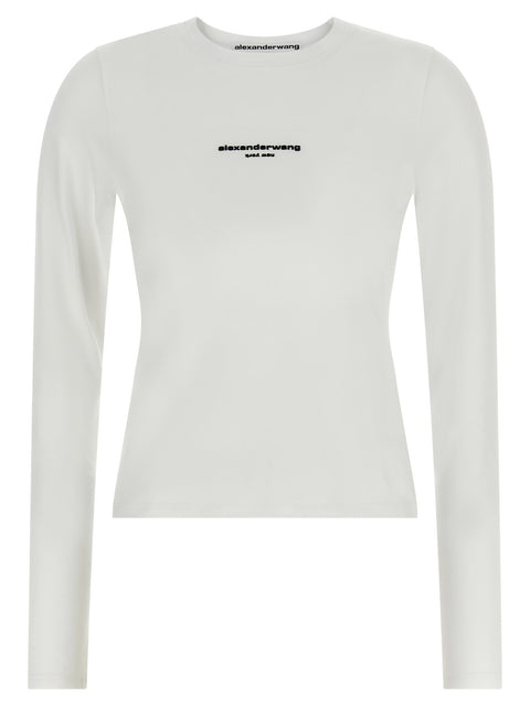 Alexander Wang Ls Tee W/logo Print T-shirt