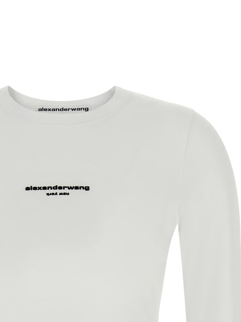 Alexander Wang Ls Tee W/logo Print T-shirt