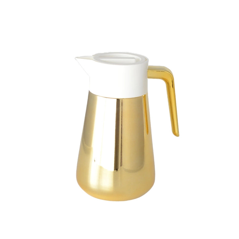 1L Gold And White Isothermal Coffee Maker-Coffee Maker-AULICA-1L-WHITE AND GOLD-Urbanheer