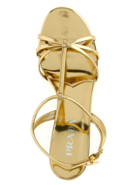 Prada Laminated Leather Sandals