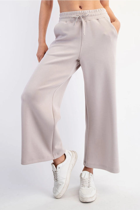 Modal Scuba Cropped Wide Pant