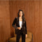 Velvet Fitted Velvet Tuxedo Blazer with Satin Lapel