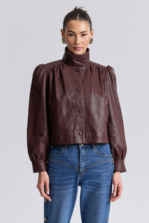 Faux-Ever Leather™ Puff Sleeve Jacket