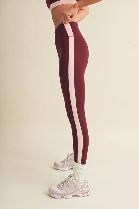 Side Contrast Block Legging