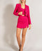 Tweed Crop Jacket w/ Pearl Buttons-Jacket-EDIT by NINE-MAGENTA-S-Urbanheer