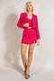 Tweed Crop Jacket w/ Pearl Buttons-Jacket-EDIT by NINE-MAGENTA-S-Urbanheer