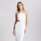 Flower Embellished Cut-Out Halter Dress White/White Flower-Dress-Avec Les Filles-4-Urbanheer