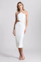 Flower Embellished Cut-Out Halter Dress White/White Flower-Dress-Avec Les Filles-4-Urbanheer