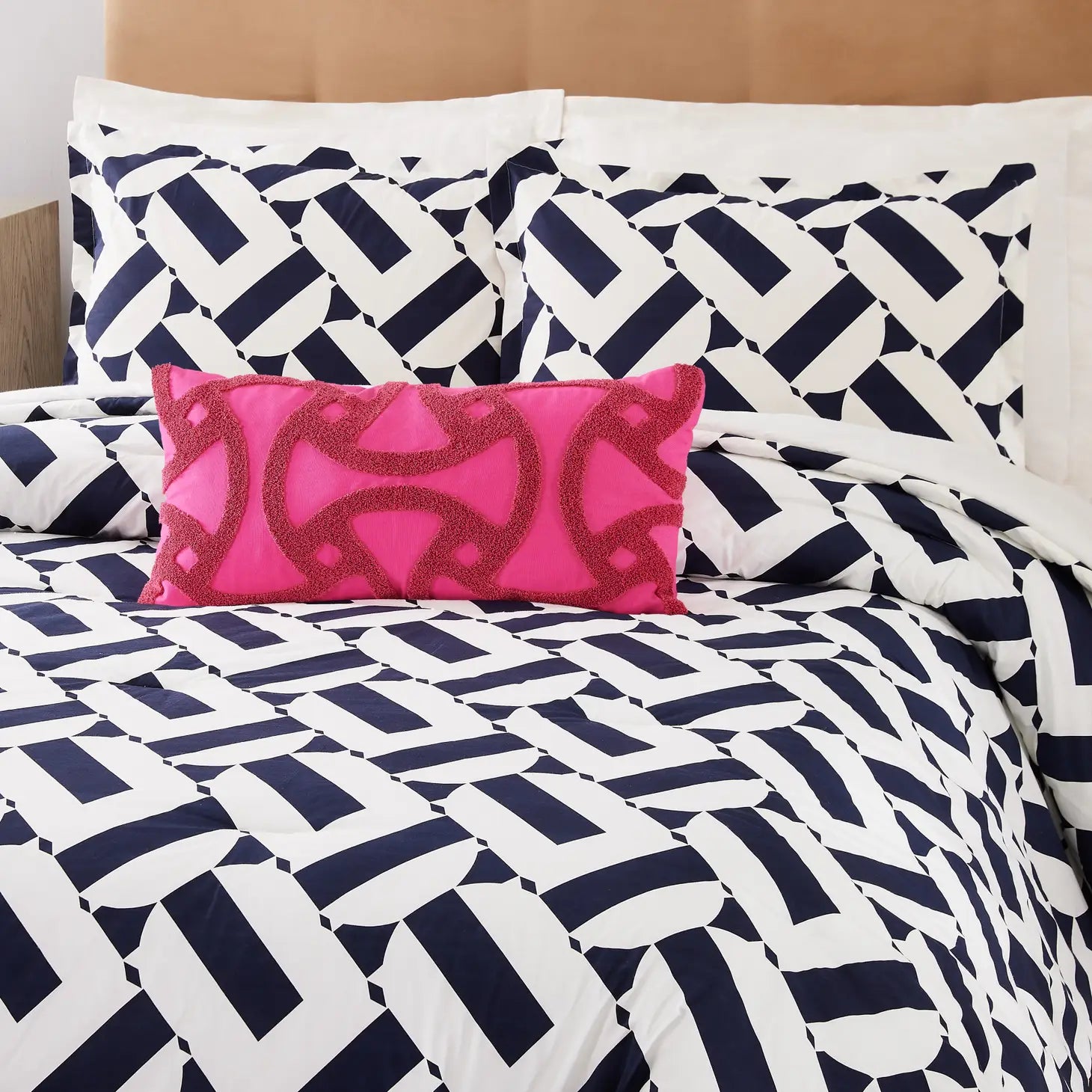 Geo Duvet Set - 3 Pieces By Trina Turk-Peking Handicraft-Full/Queen-Urbanheer